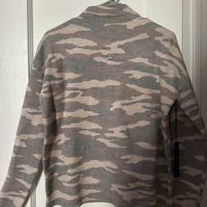 Tahari Mock Neck Camo Sweater